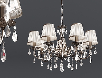 Light Luxury Chandelier Crystal Multi Head Chandelier 3d model