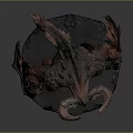 Mythical Demon Character 3D Model With Horns Wings And Muscular Build