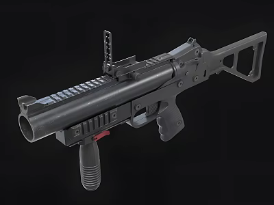 Modern Tactical Weapon With Black Rail System And Ergonomic Grip Design 3d model
