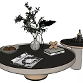 Modern table and chair combination 3d model