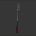 Stainless Steel Kitchen Spatula With Red Handle For Cooking Appliances
