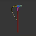 Black Wired Headphones With Microphone Stand And Sleek Design For Audio Use