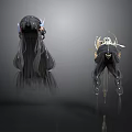 Elegant Household Decorative Ornaments With Long Tassel And Black Gold Design