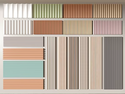 Modern Decorative Wall Panels Featuring Multiple Designs Colors and Textures for Interior Home Decoration 3d model