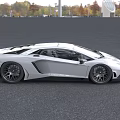 White Sports Car With Sleek Modern Exterior And Aerodynamic Body