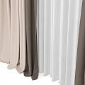 Premium Fabric Curtains In Beige White Brown For Elegant Home Interior