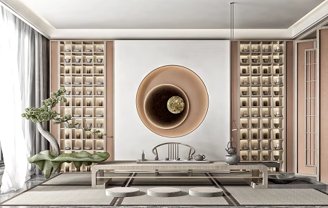 New Chinese Tea Room 3d model