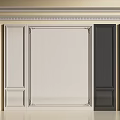 Modern Interior Wall Paneling With White And Dark Decorative Frames 3d model
