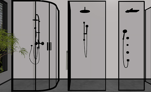 Modern shower room 3d model