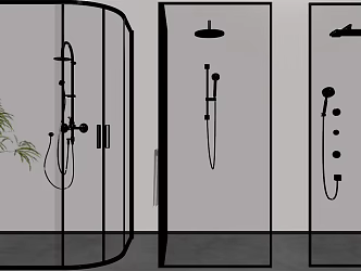 Modern shower room 3d model