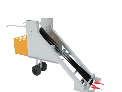 Agricultural machine punching car stainless steel metal machine with guardrail type vehicle-mounted person punching car power punching car forklift working car engineering car industrial machine 3d model