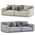 Poliform Paris Seoul two-seat sofa 3d model