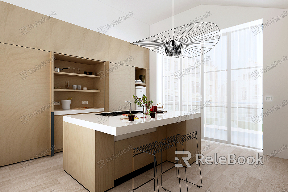 Modern Kitchen Kitchen Bar model