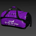 Purple On the Go Gear Podium Sports Duffel Bag with Black Straps for Athletic Use