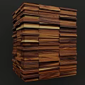 Wooden And Metal Wall Panel Design With Slatted Texture And Natural Wood Finish
