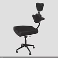 Black Single Office Chair With High Back Armrests And Swivel Wheels
