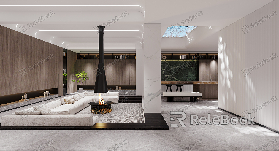 Modern Basement Basement Lounge model