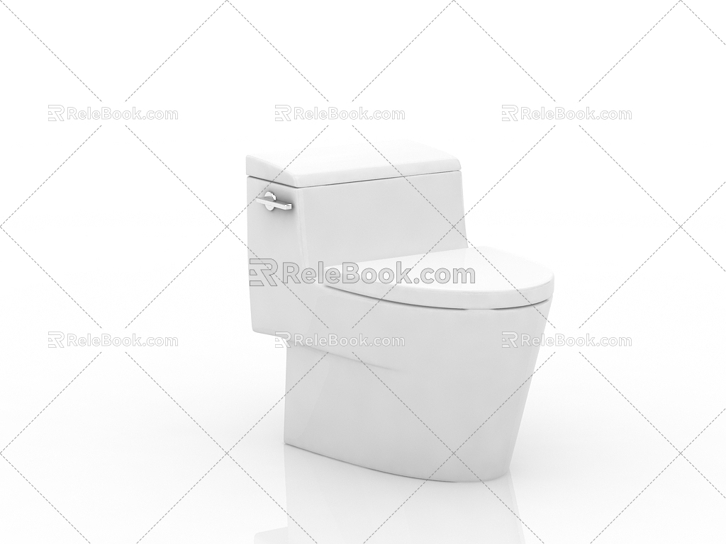 Modern toilet seat 3d model