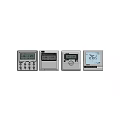 Modern Digital Switch Panels Featuring Multiple Thermostat Controls and Temperature Display Screens
