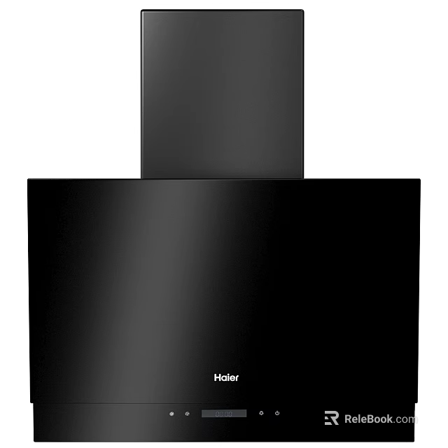 Black Haier Range Hood Modern Efficient Kitchen Appliance For Home Cooking 3d model 