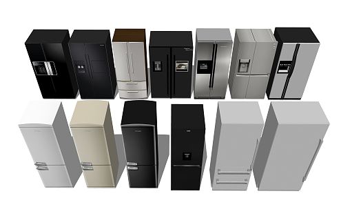 Modern refrigerator 3d model