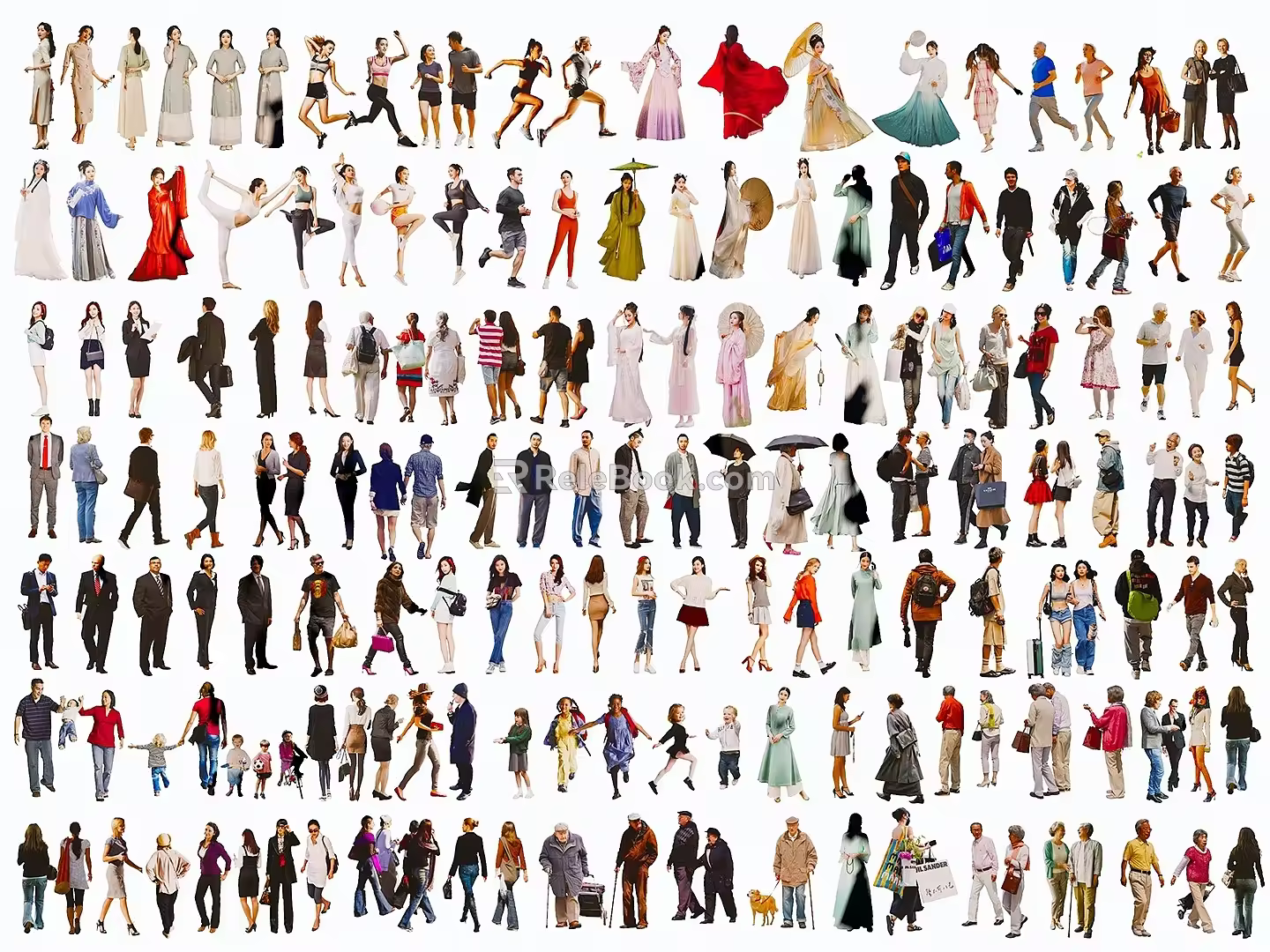 Multiplayer 2D Character Man Woman Multiplayer Scene Character 3d model
