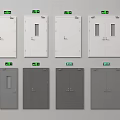White And Gray Double Doors With Glass Inserts And Various Handle Designs