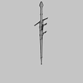 Strider sword with sheath and knife 3d model