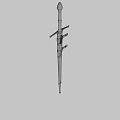 Strider sword with sheath and knife 3d model