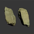 Natural Raw Stone with Rough Surface Greenish Gray Color and Natural Texture