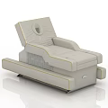 Modern Beige Massage Bed With Comfortable Cushion And Adjustable Backrest 3d model