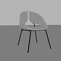 Modern Leisure Chair With Curved Backrest Gold Metal Legs And Navy White Upholstery