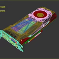 High Performance Computer Graphics Card With Large Cooling Fan And Heat Sink Design 3d model