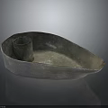 Metal Hardware Tool Boat Shaped Tray With Cylindrical Holder For Small Parts Storage