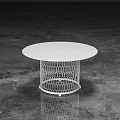 Modern Round Table Outdoor Indoor Minimal Round Table 3d model