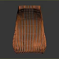 Stylish Orange Woven Lounge Chair with Modern Design and Slim Legs for Contemporary Interiors