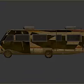Classic Vintage Recreational Vehicle with Roof Rack Storage Boxes and Side Windows