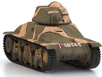 Hakchikas H35 World War II Tank Light Tank 3d model