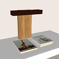 Modern reading lamp table lamp bedside table lamp study lamp books wooden table lamp 3d model