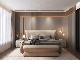 Master Bedroom Modern Bedroom 3d model