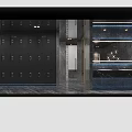 Modern Fitness Gym Interior With Workout Equipment And City View Windows