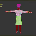 Professional Chef Wearing White Uniform And Toque Standing With Arms Outstretched Full Body Pose