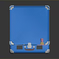 Open Blue Toy Suitcase Interior With Play Scene And Mini Figures