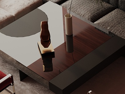 Modern coffee table model