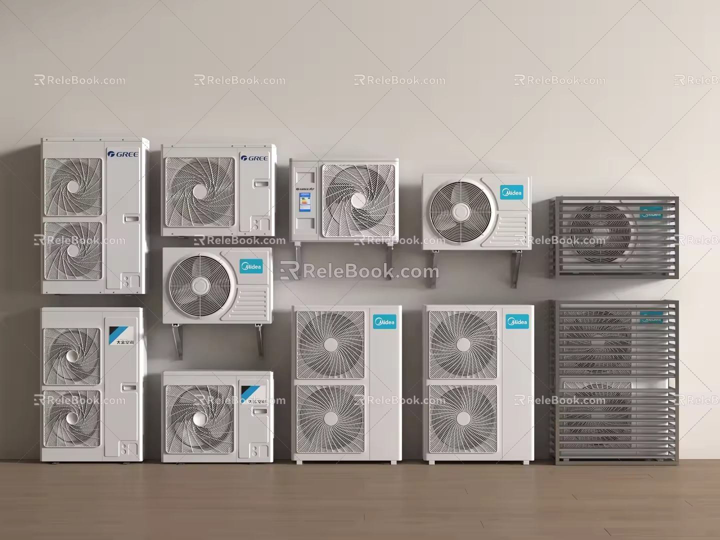 Air conditioning modern external unit 3d model