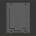 3D Rendered Industrial Mechanical Component With Gray Engineered Surface And Structural Details