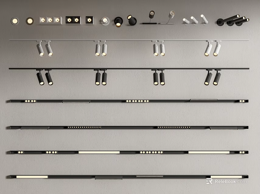 LED Recessed Downlights And Spotlights For Home Ceiling Lighting Fixtures 3d model 