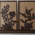 Carved screen partition 3d model