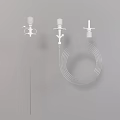 Essential Medical Devices Featuring Upright Knobbed Components And Transparent Hose Coil