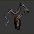 Game Movie Character Fantasy Creature Featuring Multiple Curved Tentacles Pinkish Gray Body Green Accents Red Base